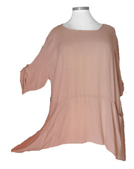Sommer Lagenlook Shirt Tunika Überwurf Nature (05257)