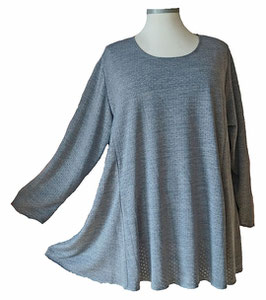 SunShine Shirtpulli mit Lochpünktchen Grau (09906)