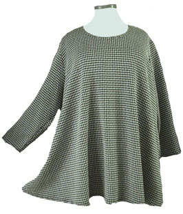 Pullover in Zauber-A-Linie Fluffy Weiß-Schwarz 1 (08252)