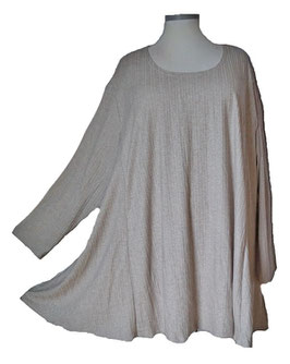 SunShine Pullover in 6-Bahnen A-Linie Edel Stricklook Natur (05712)