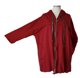 2-Längen Sweatjacke Bordeaux 54-58 + (00538)