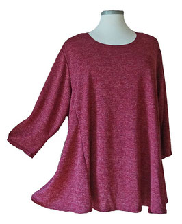 SunShine Pullover Granatrot-Melange mit Funkelchen-Highlights