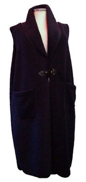 Wohlwärmende Bouclé Longweste Mantelweste DeepDarkBlue (07250)