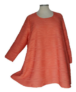 3D-Wellen-Design Pullover in Zauber-A-Linie SunnyOrange (06552)
