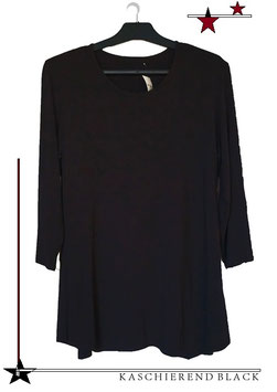 Finest Quality Viskose Shirt Uni Black (07115)