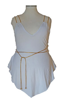 Negligé Weiß-Gold 48-54 (01366)