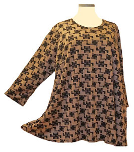 Pullover in Zauber-A-Linie Braun Schwarz (04193)