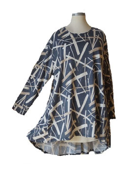 2-Längen Pullover in A-Linie mit Taschen Größe 48-60 (02323)