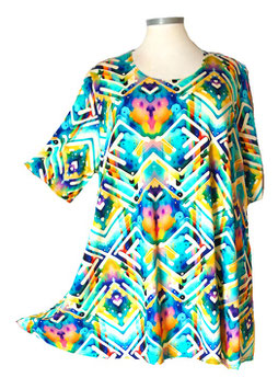 Shirt in Zauber-A-Linie Blue Rainbow  (05989)