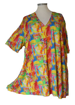 Shirt in Zauber-A-Linie mit V-Ausschnitt MultiColor (05279)