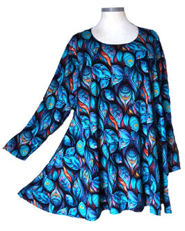 SunShine LA Shirt Schwarz-MultiColorTürkis (06927)