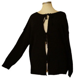 3-Bändchen-Strickjacke Schwarz (04473)