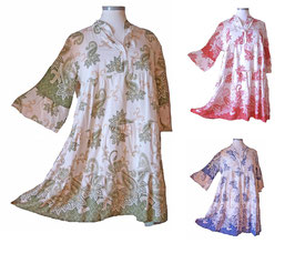 Blusenkleidchen Tunika Kleid Paisley Größe 40-46 (00332)