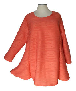 3D-Wellen SunShine Pullover in 6-Bahnen A-Linie SunnyOrange (06793)