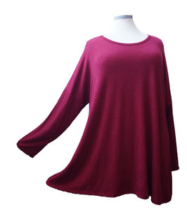 Pullover in Zauber-A-Linie Bordeaux (07370)