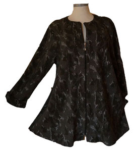 High Quality Swinger Jacke in Zauber-A-Linie Schwarz-GrauGrün (08021)