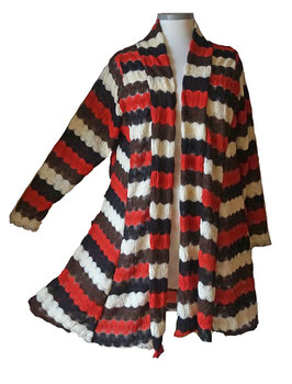 Cardigan Jäckchen Häkellook DeepRed (09411)