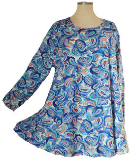 SunShine LA-Shirt "Paisley BlueOrange" (08184)