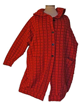 Pariser Chic! Mantel Jacke Rot-Schwarz (03748)