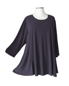 UniColor 3/4-Arm Shirt in 6-Bahnen A-Linie Schwarz (01803-VISSW)