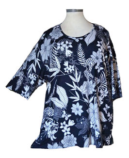 StraightCut Kurzarmshirt Flower & Leaves 50-60 (04858)
