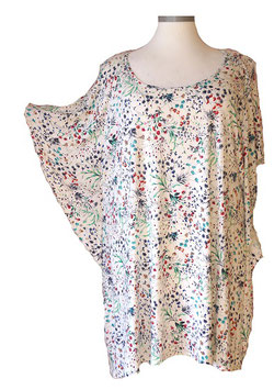 "FlowerFantasy" Longform Wing Shirt (00584)