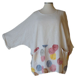 Baumwolle im SommerStyle Shirt mit Taschen 48-56+ (00159)