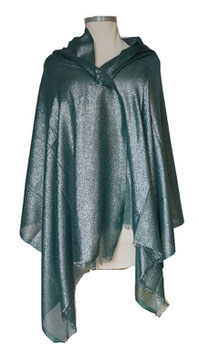 Großer Allover Funkel-Glitzer Lurex Schal Grün (07066)