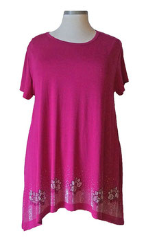 Funkelndes Shirt in Pink 46-54+ (09843)