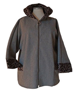 Stilvoll & Luxury Jacke mit Safaridetails Grau Größe 48-56+ (04066)