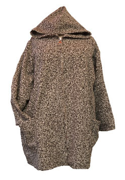 Bouclé Mantel Jacke Übergangsmantel 3Color-Grey (07202)