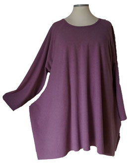 Zipfelpullover FleeceSamt-Touch Violet (07355)