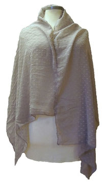 Flöckchen-Chiffon Tuchschal Grau (04688)