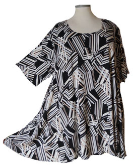 SunShine Shirt Schwarz Weiß Hellbraun (05647)