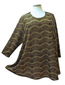 Pullover in Zauber-A-Linie Grün Schwarz (07706)