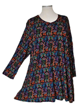 Longshirt in Zauber-A-Linie MultiColor Würfel Black (04406)