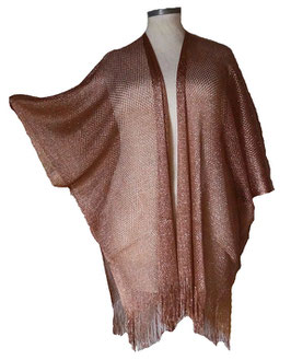 Seidig-glänzender Glitzer Cardigan Bronze (03693)
