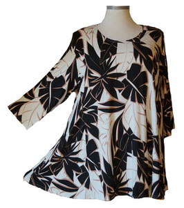 Edel & Chic 3/4-Arm Shirt in 6-Bahnen A-Linie (02020)