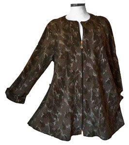 High Quality Jacke in Zauber-A-Linie Schwarz-GrauGrün (08021)