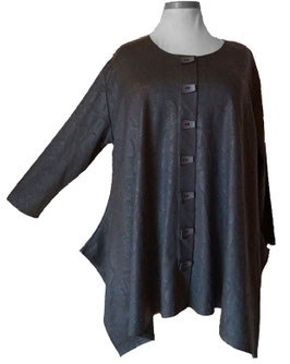 Edel! Herbst Winter Zipfel-Shirt LederLook (07896)