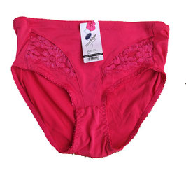 Elastik-Slip mit Spitze Pink Größe XXL 42, 44, 46 (05894)