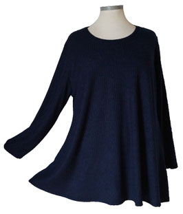 Längsstrukturierter Pullover in Zauber-A-Linie DeepBlue (07743)