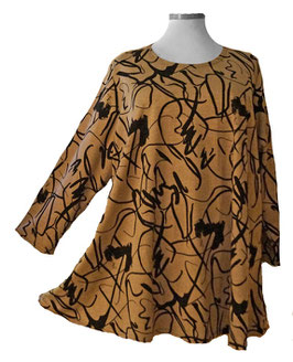 Pullover in Zauber-A-Linie Goldbraun Schwarz Two  (04365)