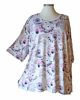 StraightCut Kurzarmshirt "Rosa&Violet" (09974)