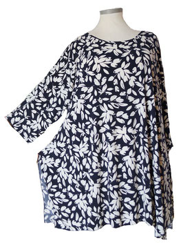 Nature Darkblue 3/4-Arm-Tunika Shirt in Anker-A-Linie (04433)