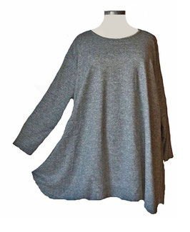 Pulli in Zauber-A-Linie mit Taschen Melange Grau (06893)