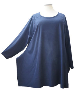 Zipfelpullover FleeceSamt-Touch Dunkelblau (07824)