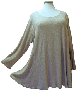 SunShine Pullover in 6-Bahnen A-Linie Designstrick-Nature (07579)
