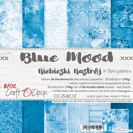 Craft O'Clock Paper Pad Basic "Blue Mood" 8x8"