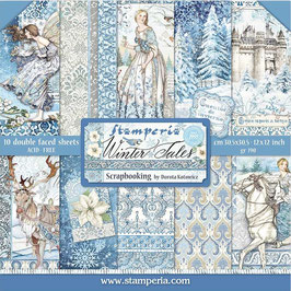 Stamperia Paper Pad - Winter Tales 12x12"